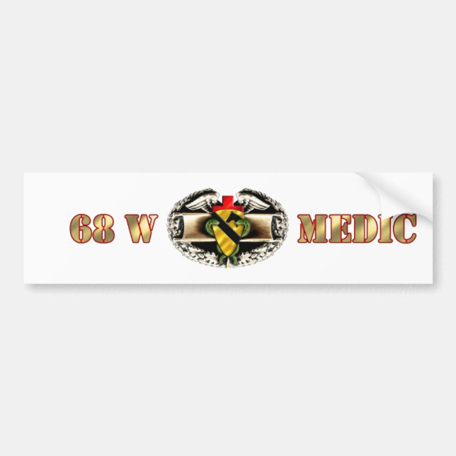 68W 1st Cavalry Division Bumper Sticker (Front)