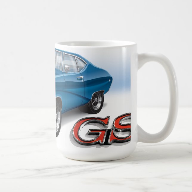 69 Buick GS in Blue Coffee Mug (Right)