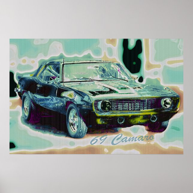 69 Camaro Abstract Poster (Front)