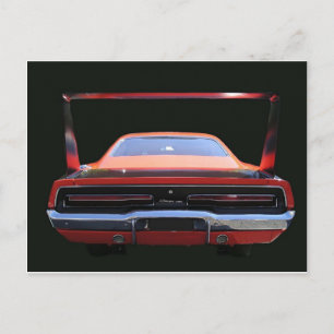 69 CHARGER REAREND POSTCARD