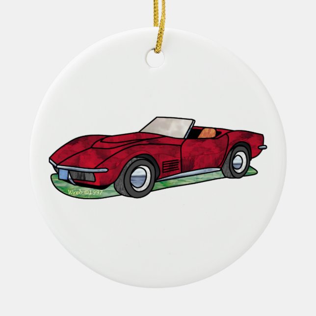 69 Corvette Sting Ray Roadster Ceramic Ornament (Front)