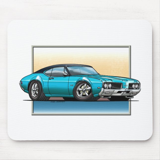 69 Cutlass Teal Blue Mouse Pad (Front)