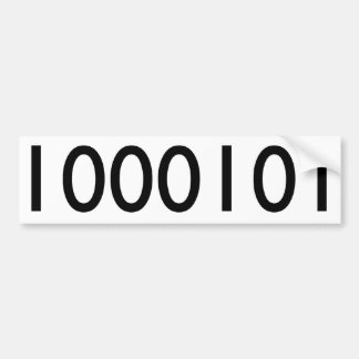 69 in Binary Bumper Sticker