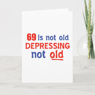 69 year birthday designs card