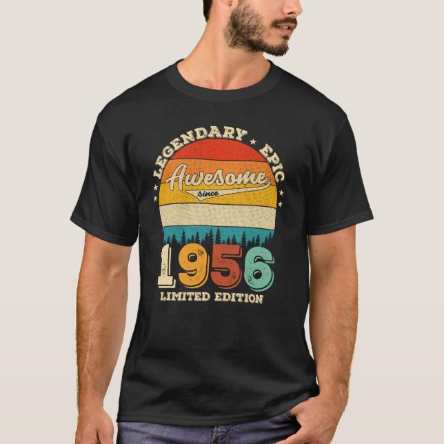 69 Year Old Bday 1956 Awesome 69th Birthday Gift T-Shirt (Front)