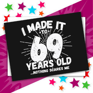 69 Year Old Sarcastic Meme Funny 69th Birthday Postcard