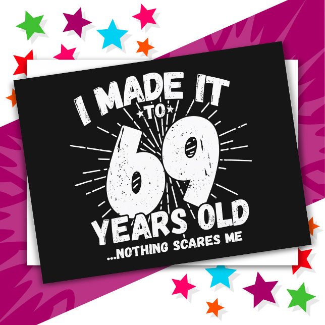 69 Year Old Sarcastic Meme Funny 69th Birthday Postcard (Creator Uploaded)