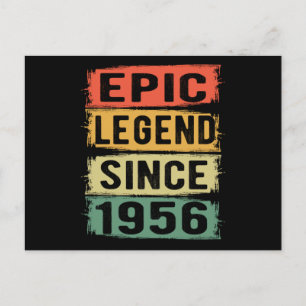 69 Years Old Bday 1956 Epic Legend 69th Birthday Postcard