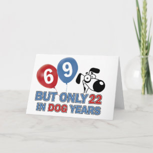 69 years Old birthday designs Card