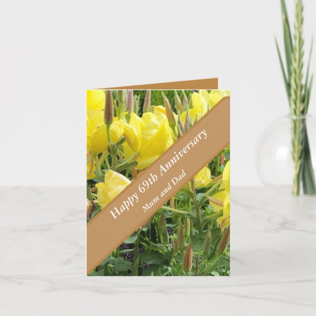 69th Anniversary Editable Card (Front)