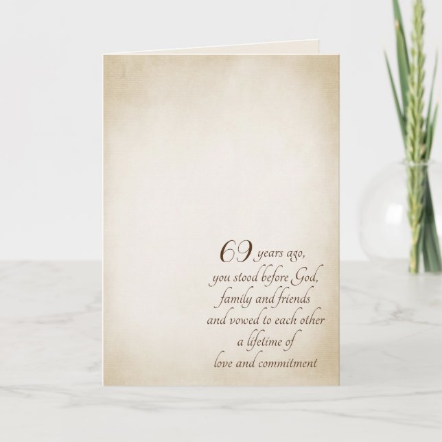 69th Anniversary on Vignette Texture Card (Front)
