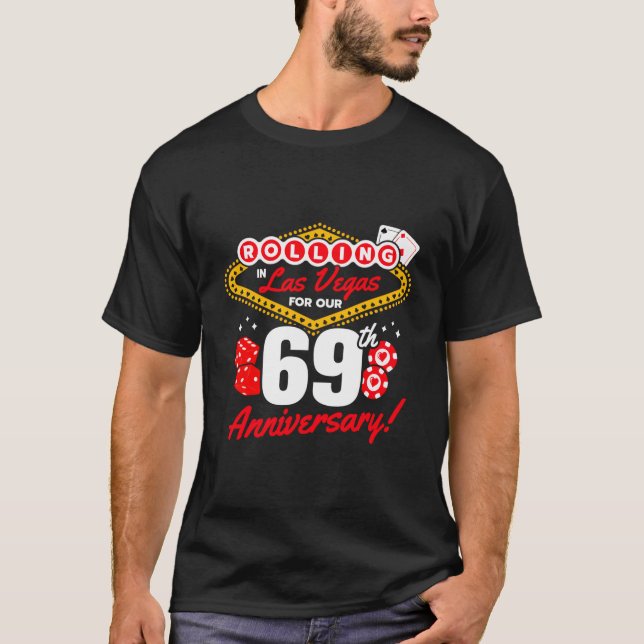 69Th Anniversary Vegas 69Th Wedding Anniversary La T-Shirt (Front)