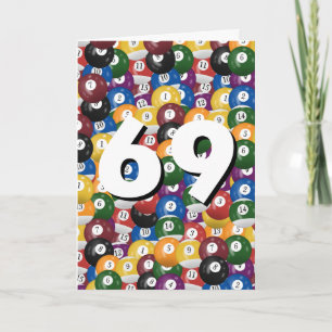 69th Birthday Billiard Ball Collection Card