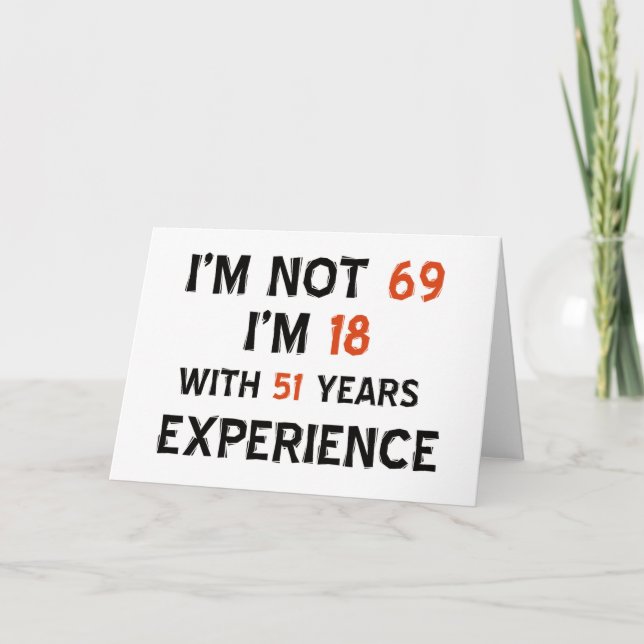 69th birthday designs card (Front)