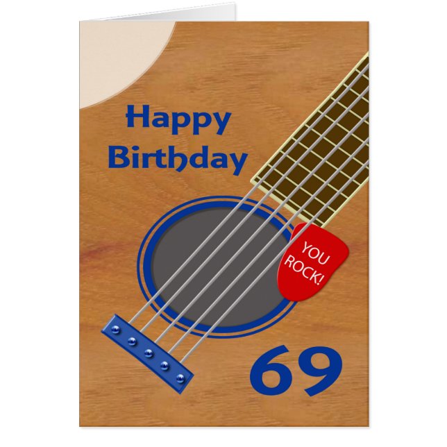 69th Birthday Guitar Player Birthday (Front)