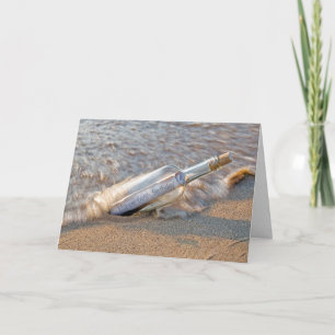 69th birthday message in a bottle card
