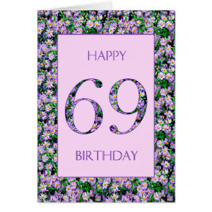 69th Birthday Purple Daisies