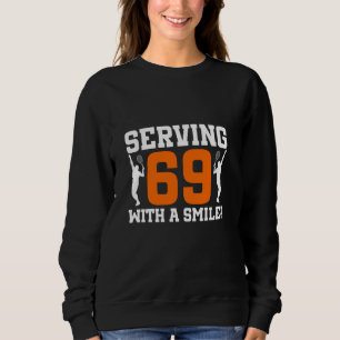 69th Birthday Tennis 69 Years Old Tennis Player Bi Sweatshirt