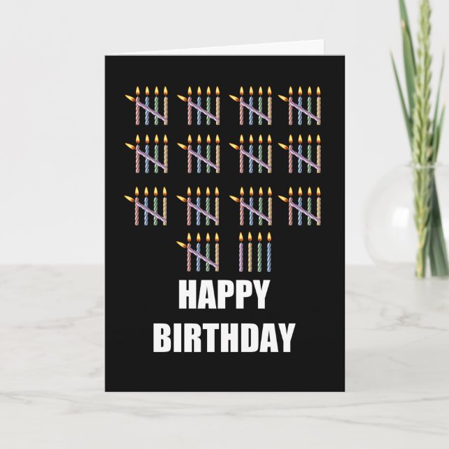 69th Birthday with Candles Card (Front)