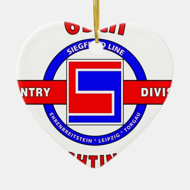 69TH INFANTRY DIVISION "THE FIGHTING 69TH" CERAMIC ORNAMENT (Front)