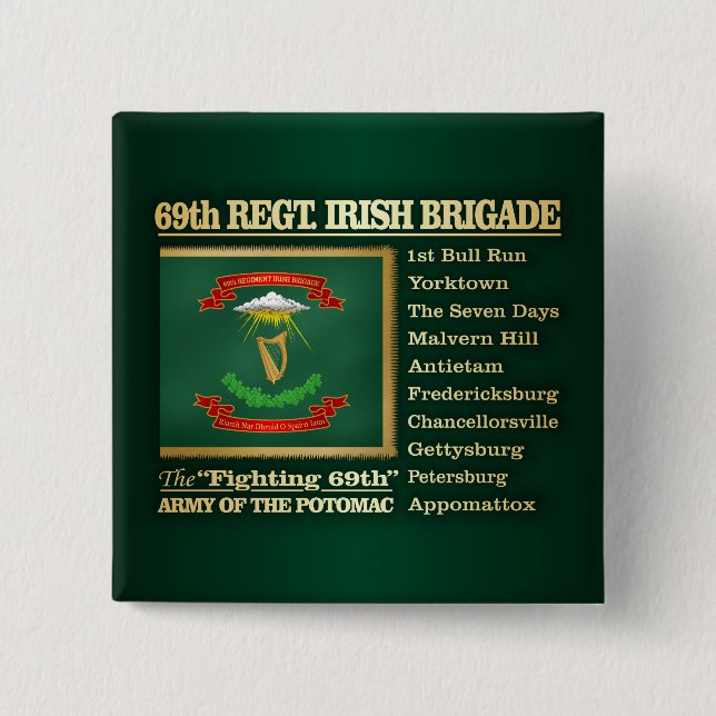 69th Regiment, Irish Brigade (BH) 15 Cm Square Badge (Front)