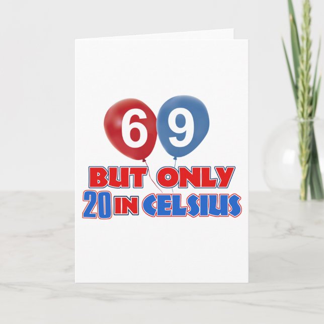 69th year old birthday designs card (Front)