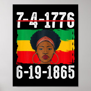 6-19-1865 African American Black History Month Poster