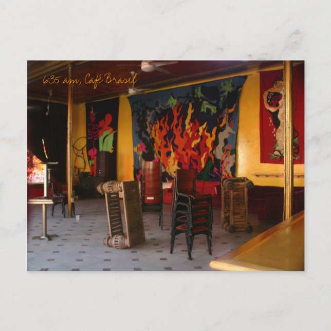 6:35am, Café Brasil, New Orleans Postcard (Front)