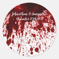 6 - 3" Favour Stickers Blood Splatter Vampire Goth