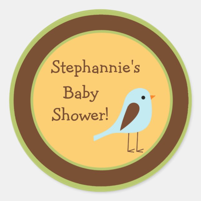 6 - 3"  Favour Stickers Forest Friends Bird (Front)