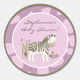 6 - 3" Favour Stickers Jacana Girl Jungle Zoo