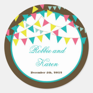 6 - 3" Favour Stickers Lovers Bike Bicycle Carniva