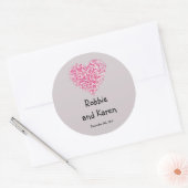 6 - 3" Favour Stickers Pink Floral Petals Flower (Envelope)