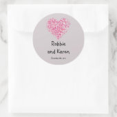 6 - 3" Favour Stickers Pink Floral Petals Flower (Bag)