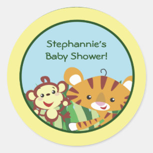 6 - 3" Favour Stickers Rain-forest Jungle Animal