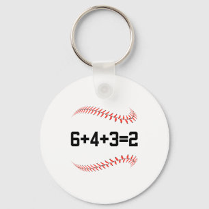 6 4 3 2 Double Play Baseball Player Baseball Sayin Key Ring