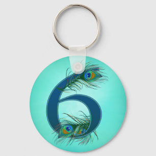 6 / 6th / 6th Anniversary / number 6 Key Ring