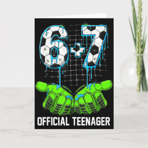 6+7 = 13 Year Old Boys Girls Teenager 13th Birthda Card