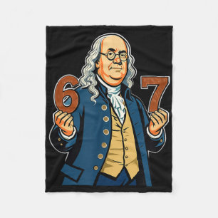 6-7 1776 Ben Franklin Six Seven American History 6 Fleece Blanket