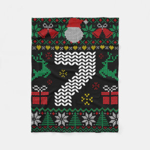 6 7 67 Meme Six Seven Funny Christmas Ugly Couple Fleece Blanket
