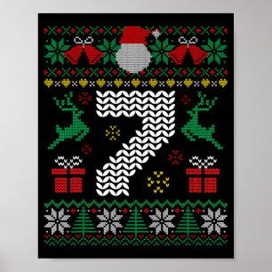 6 7 67 Meme Six Seven Funny Christmas Ugly Couple Poster
