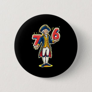 6-7 7-6 Funny George Washington Six Seven Meme  6 Cm Round Badge