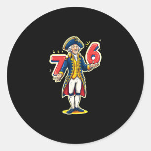 6-7 7-6 Funny George Washington Six Seven Meme  Classic Round Sticker