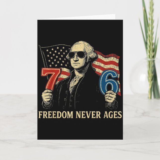 6-7 7-6 George Washington Freedom Design For Teach Card (Front)