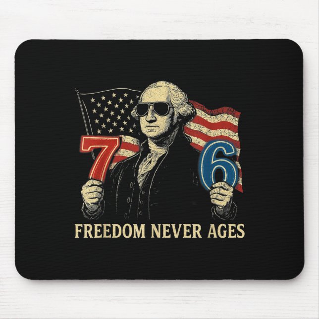 6-7 7-6 George Washington Freedom Design For Teach Mouse Pad (Front)