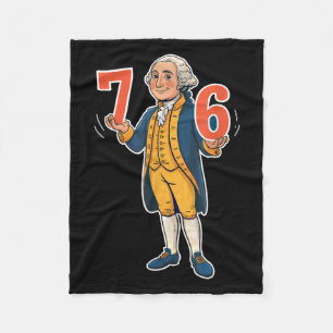 6-7 7-6 George Washington Funny Six Seven Gen Alph Fleece Blanket