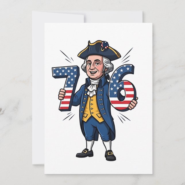 6-7 7-6 George Washington Six Seven Meme 67 Trend Invitation (Front)