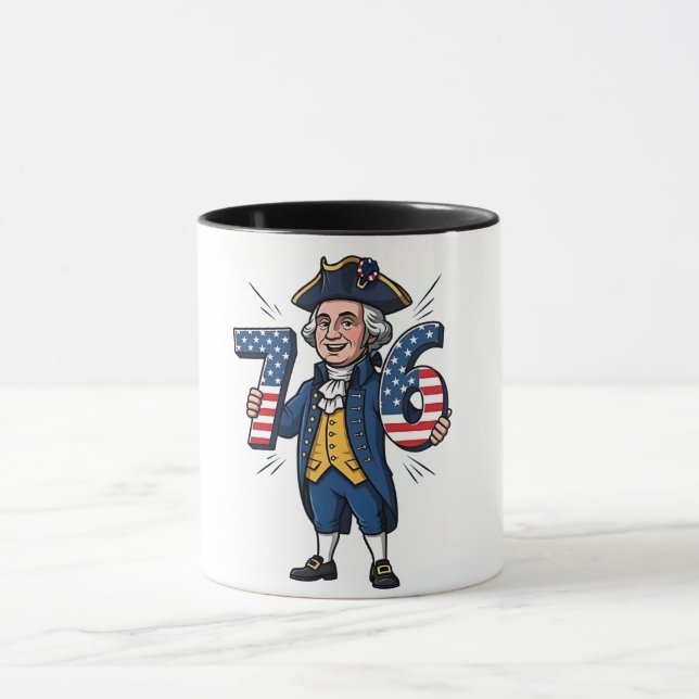 6-7 7-6 George Washington Six Seven Meme 67 Trend Mug (Center)