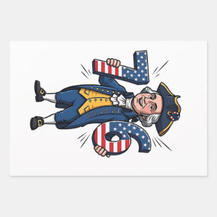 6-7 7-6 George Washington Six Seven Meme 67 Trend Wrapping Paper Sheet