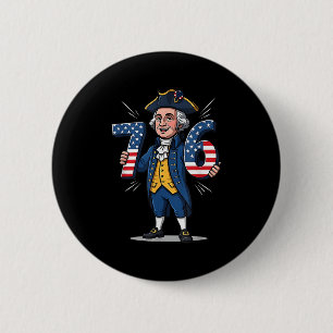 6-7 7-6 George Washington Six Seven Meme Gen Alpha 6 Cm Round Badge